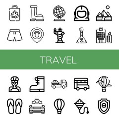 Wall Mural - travel icon set