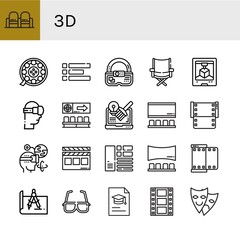 Sticker - Set of 3d icons