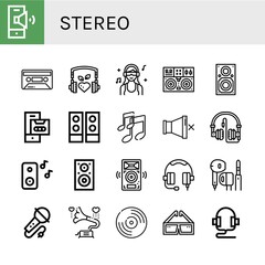 Canvas Print - stereo icon set