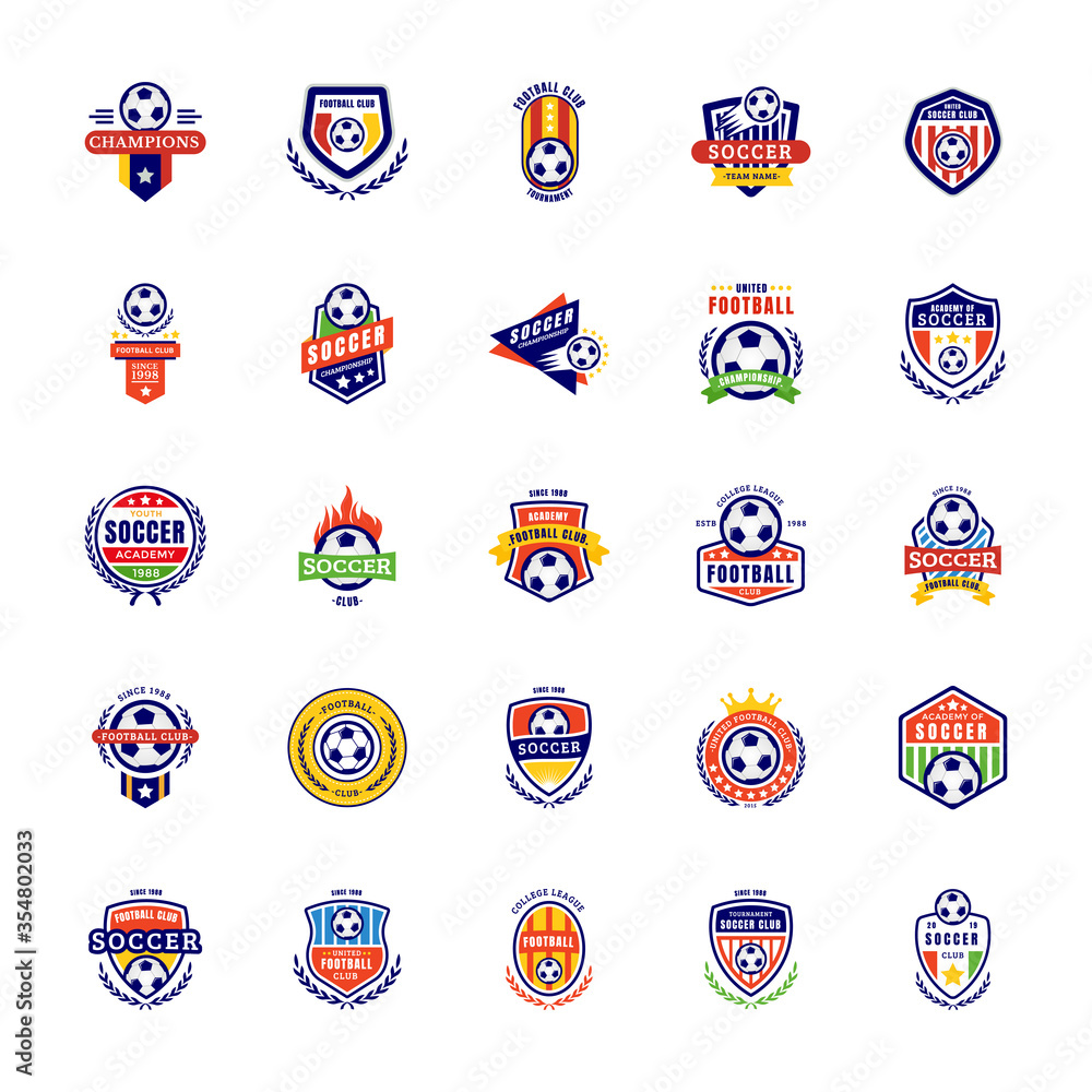 football-badge-icons-stock-photo-adobe-stock