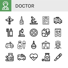 Sticker - doctor icon set