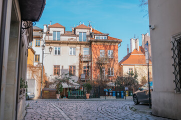 Wall Mural - Old Jewish Quarter in the city of Krakow, Poland.