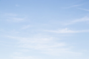 blurred nature background of sky with clouds. blue sky with clouds background with soft focus. empty