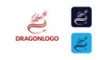 Dragon Logo with hed dragon can for company logo, branding, dragon mascot logo, with red colour and Vector EPS10
