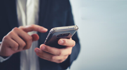 businessman using mobile phone