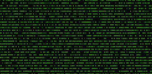 Aufkleber - Abstract futuristic background with binary code, cyberspace matrix with digits.
