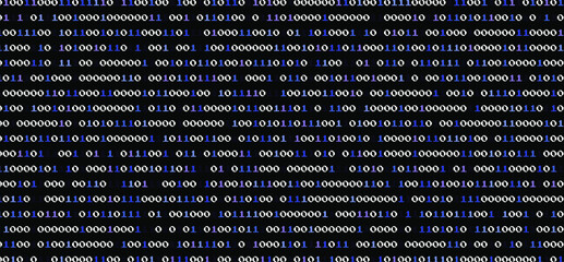 Aufkleber - Abstract futuristic background with binary code, cyberspace matrix with digits.