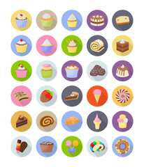 Canvas Print - Cakes Flat Icons Pack 