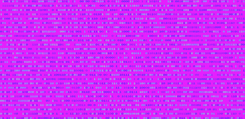 Aufkleber - Vaporwave and retrowave background with binary code in pastel colors. Retro 80's style.