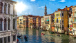 Landscape of famous city of Venice in Italy - cartoon style