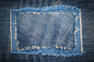 worn jeans patch denim.