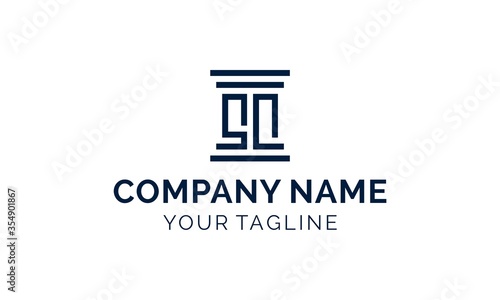 Fotografía modern simple initial / letter Sl with law style logo design