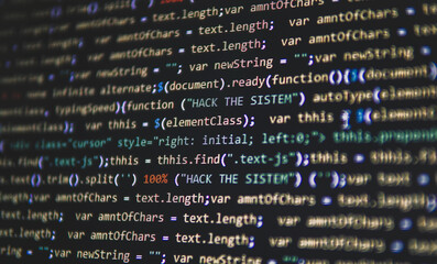 code writining - haker writing code to hak the system