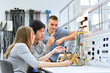 © industrieblick - group of young students in vocational education and training for electronics