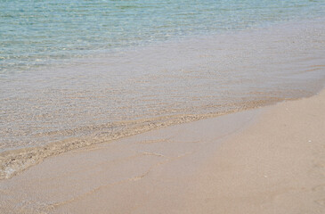 Sunset beach. Beautiful view of Crimea.