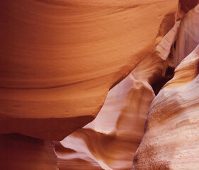 Antelope canyon Arizona texture. Canyon natural rock formation. Red rocks