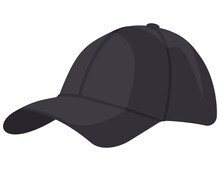 Black Man's Cap. Summer Headdress In Cartoon Style.