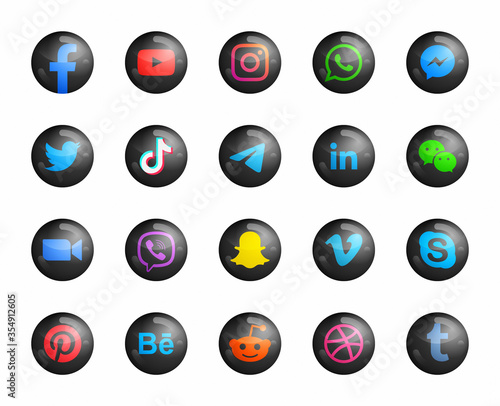 Popular Social Media Modern 3d Round Black Icons Vector Set On White Background Facebook Youtube Instagram Whatsapp Messenger Twitter Tiktok Viber Behance Linkedin Zoom Snapchat Skype Wechat Reddit Stock Vector Adobe Popular Social Media Modern 3d Round Black Icons Vector Set On White Background Facebook Youtube Instagram Whatsapp Messenger Twitter Tiktok Viber Behance Linkedin Zoom Snapchat Skype Wechat Reddit Stock Vector Adobe