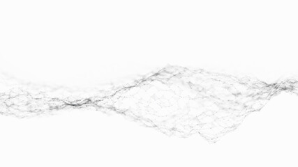 Computer geometric digital connection structure. Business inteligence technology background. Binary code algorithms deep learning. Abstract 3D rendering. Artificial intelligence
