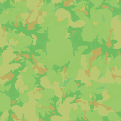 Forest camouflage of various shades of green and brown colors