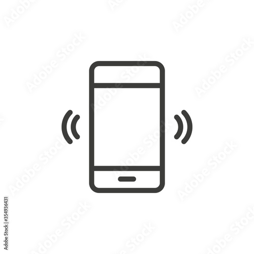 Fotomural Phone vibrating/ringing icon on white background.