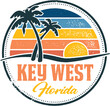 Key West Florida Vintage Travel Stamp
