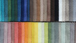 colorful fabric sampler chart. colorful fabric texture background.