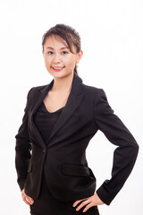 Asian businesswoman looking at camera