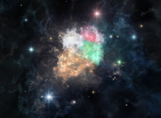 Wall Mural - ice cream shaped nebula