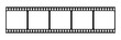 Film strip icon. Vector isolated element. Film strip roll black icon. Video tape photo film strip frame vector.