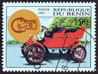 Sticker - Ford model A Tonneau of 1903 (Benin 1997)