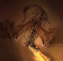 Fantasy Concept Illustration, Monster Beast Fantasy World Dragon