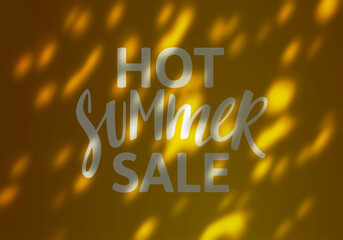 Aufkleber - Hot Summer Sale Banner Design. Background with Transparent Shadow Overlay Effect. Vector Advertising Illustration.