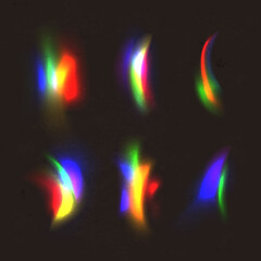 Aufkleber - Vector Transparent Colorful Bokeh Effect. Abstract Blurred Rainbow Design Elements
