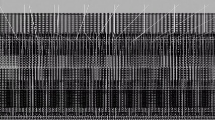 Wall Mural - Abstract Background Geometric Lines Greyscale 8