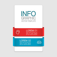 Vector iInfographic template for business, presentations, web design, 2 options.