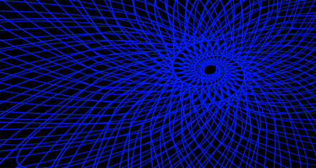 Abstract linear blue spiral Background