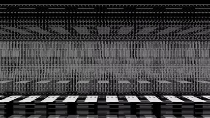 Wall Mural - Abstract Background Geometric Lines Greyscale 16
