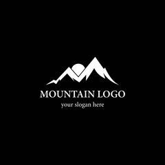 Sticker - Mountain logo template icon design