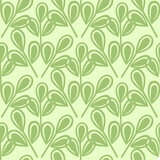 Fototapeta Sypialnia - Creative composition with the image of leaves. Pencil drawing on a light green background. Close-up. Design for print, seamless pattern for wallpaper or textile.