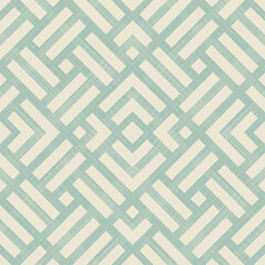 Aufkleber - Abstract seamless striped geometric pattern on texture background in retro colors. Creative vector pattern for ceramic tile, wallpaper, linoleum, textile, web page background.