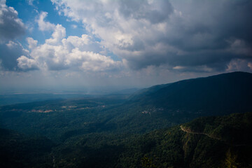 Wall Mural - Eco Park Cherrapunji, Meghalaya. lovely view of the Green Canyons of Cherapunji, amazing views of the plains of Bangladesh
