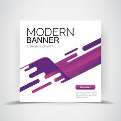 Canvas Print - Square web banner for social media, mobile apps, sale banner template, vector illustrations.
