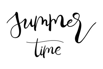 Poster - Summer time hand lettering modern calligraphy text