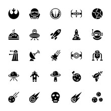 Star Wars Glyph Icon Pack