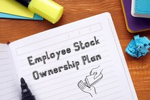Financial Concept Meaning Employee Stock Ownership Plan (ESOP) With Phrase On The Sheet.