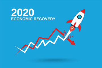 Economic and finical recovery concept.