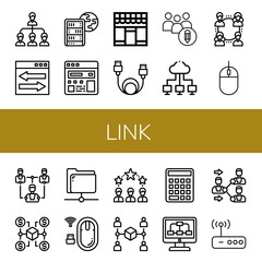 Wall Mural - link icon set