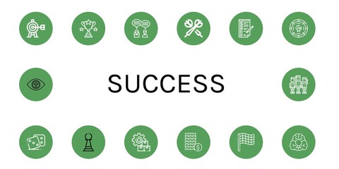 Canvas Print - success icon set