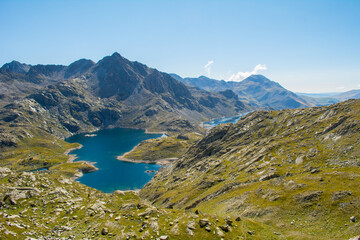 nature and landscape of the spanish pyrenees, aiguestortes i estany de sant maurici, carros de foc h